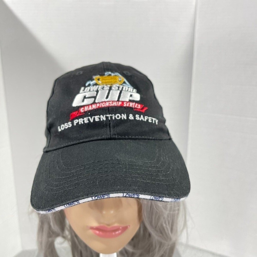 Lowe's Store Cup Hat Cap Strapback Black NASCAR Fan Apparel Retro Streetwear